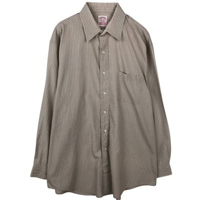 古着 ブルックスブラザーズ Brooks Brothers Est.1818 長袖 コットンストライプシャツ メンズL相当/eaa642895