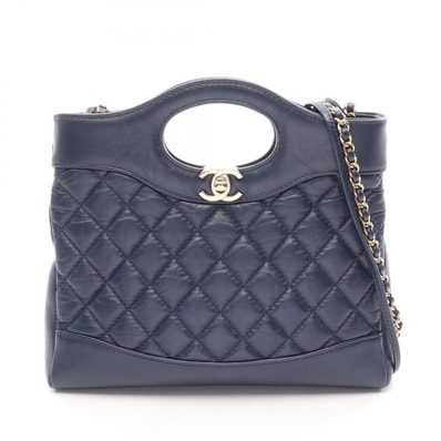 シャネル CHANEL シャネル31 2WAY ショルダーバッグ バッグ レザー レディース ネイビー系 AS4133 【中古】