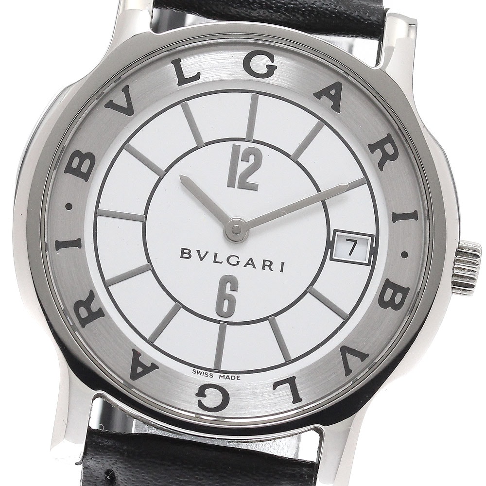☆美品  ブルガリ ソロテンポ デイト ST35S クォーツ メンズ 【中古】