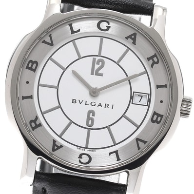 ☆美品 ブルガリ ソロテンポ デイト ST35S クォーツ メンズ 【中古】