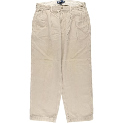 古着 ラルフローレン Ralph Lauren POLO by Ralph Lauren ANDREW PANT ツータック 太畝 コーデュロイパンツ メンズw34相当/eaa627360