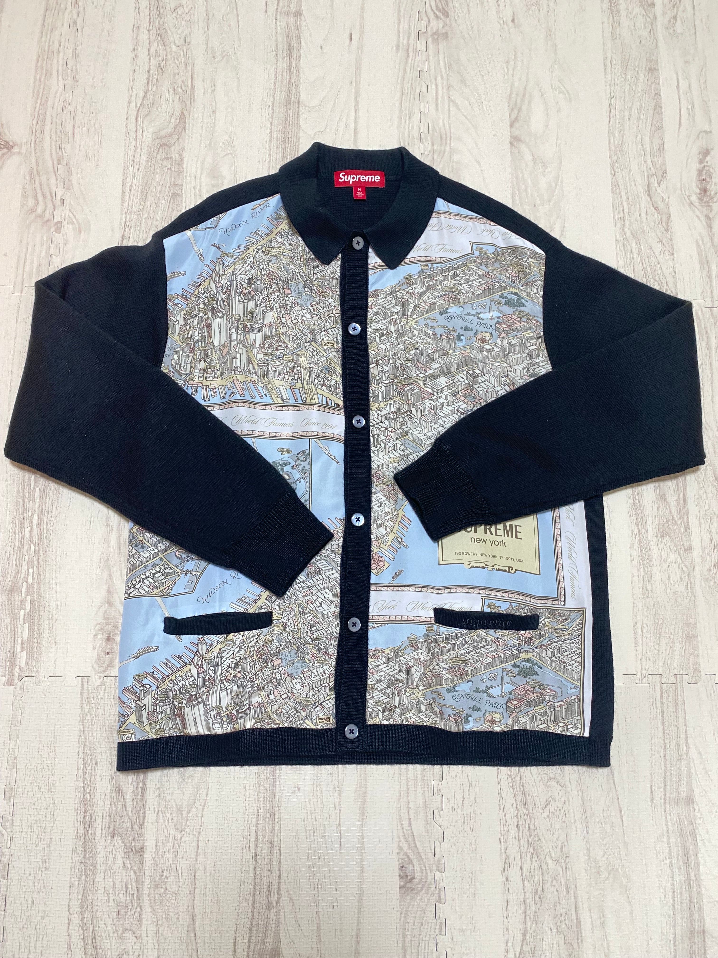Supreme Silk Map Cardigan 