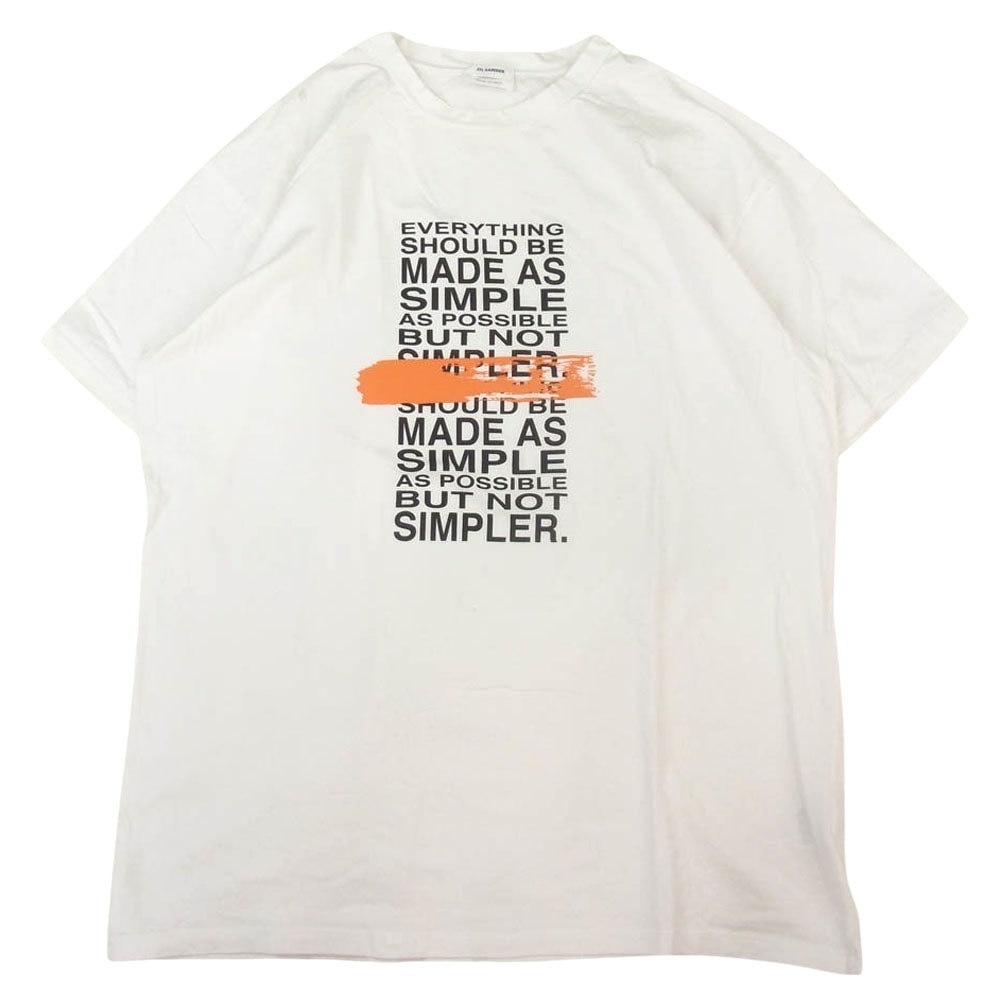 JIL SANDER ジルサンダー Tシャツ 706005 MADE AS SIMPLE MADE AS SIMPLE アニバーサリーエディション クルーネック 半袖 Tシャツ ホワイト系 M【中古】