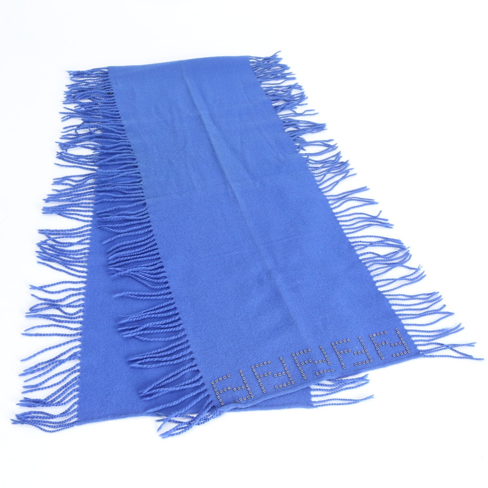 ■美品 フェンディ フリンジマフラー