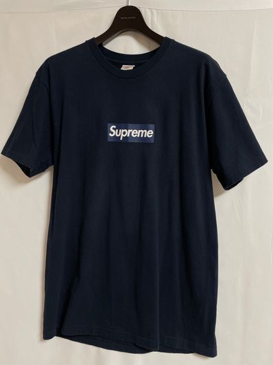 Supreme New York Yankees Box Logo Tee "Navy"