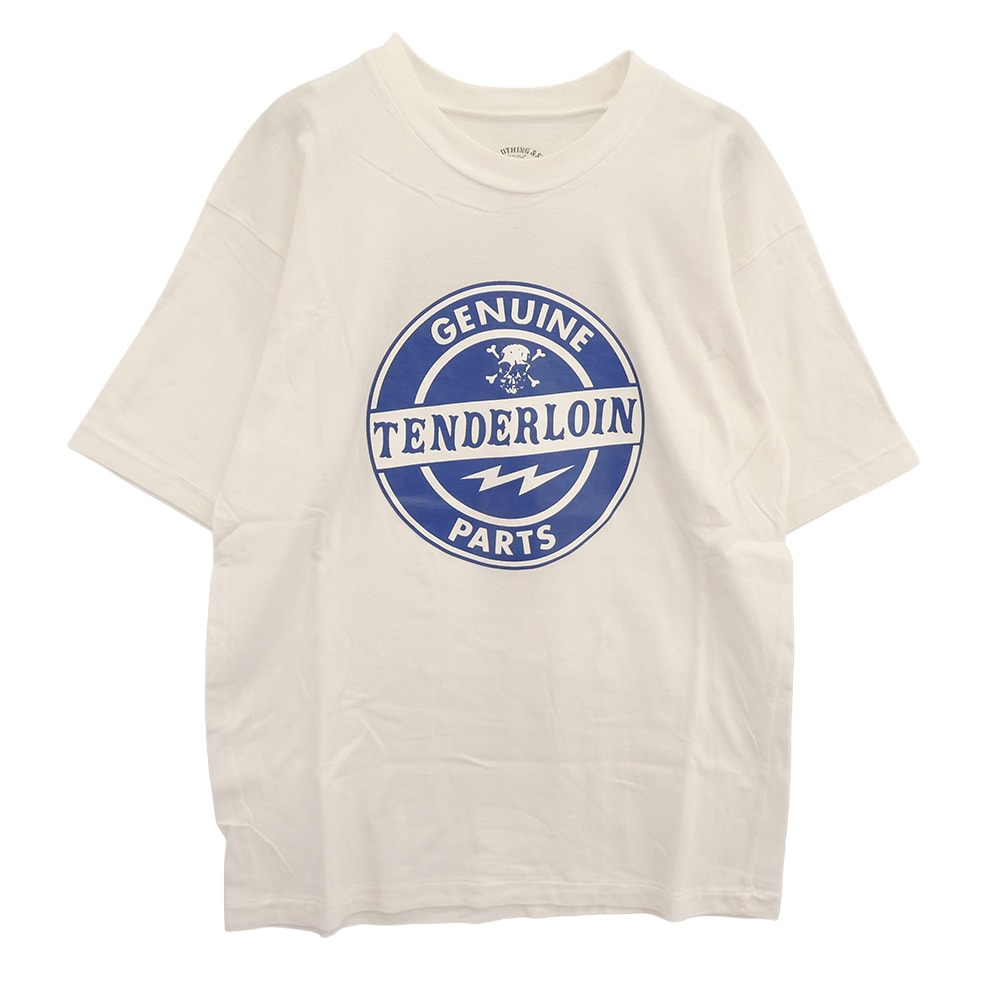 TENDERLOIN テンダーロイン Tシャツ T-TEE GENUINE PARTS サークルプリント 半袖Tシャツ ホワイト ホワイト系 M【中古】