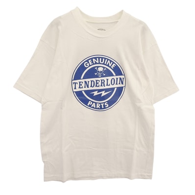TENDERLOIN テンダーロイン Tシャツ T-TEE GENUINE PARTS サークルプリント 半袖Tシャツ ホワイト ホワイト系 M【中古】