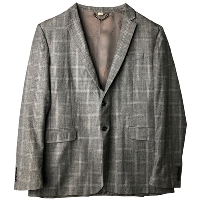 古着 バーバリー Burberry's BURBERRY LONDON チェック柄 ウールテーラードジャケット イタリア製 メンズL相当/evb033071