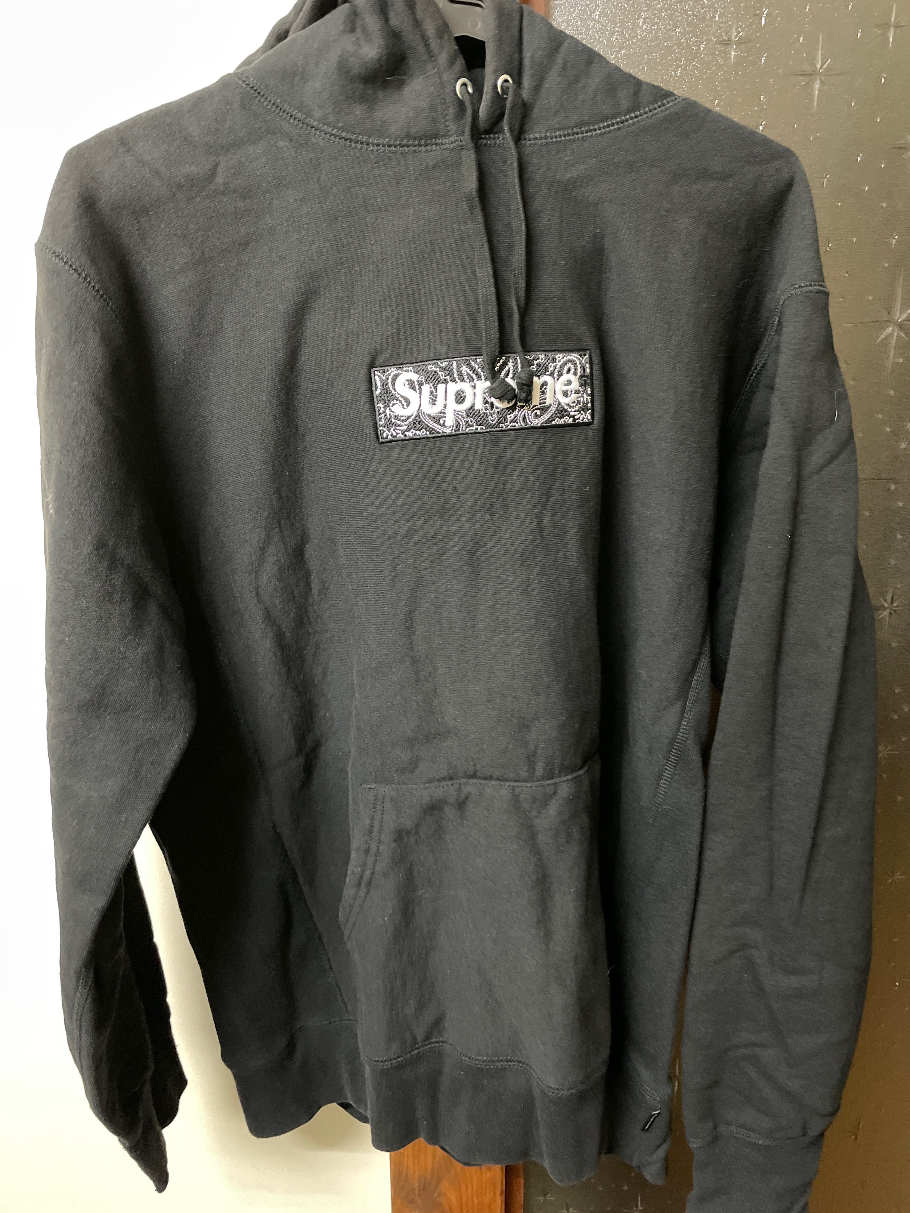 Supreme Bandana Box Logo Hooded Sweatshirt "Black"