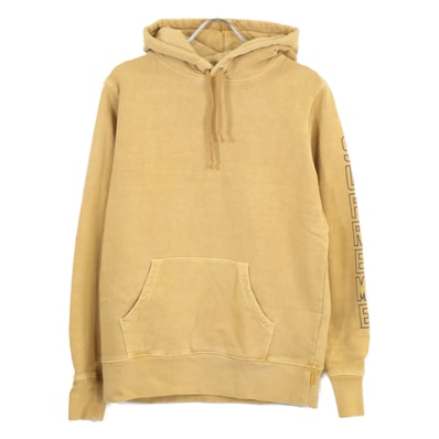 シュプリーム 13SS イエロー 袖ロゴ パーカー S