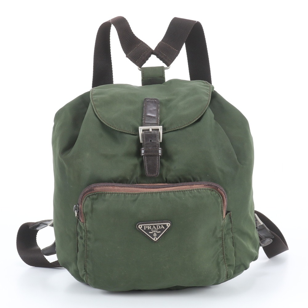 ■美品 プラダ テスート ナイロントライアングルロゴリュックサック
