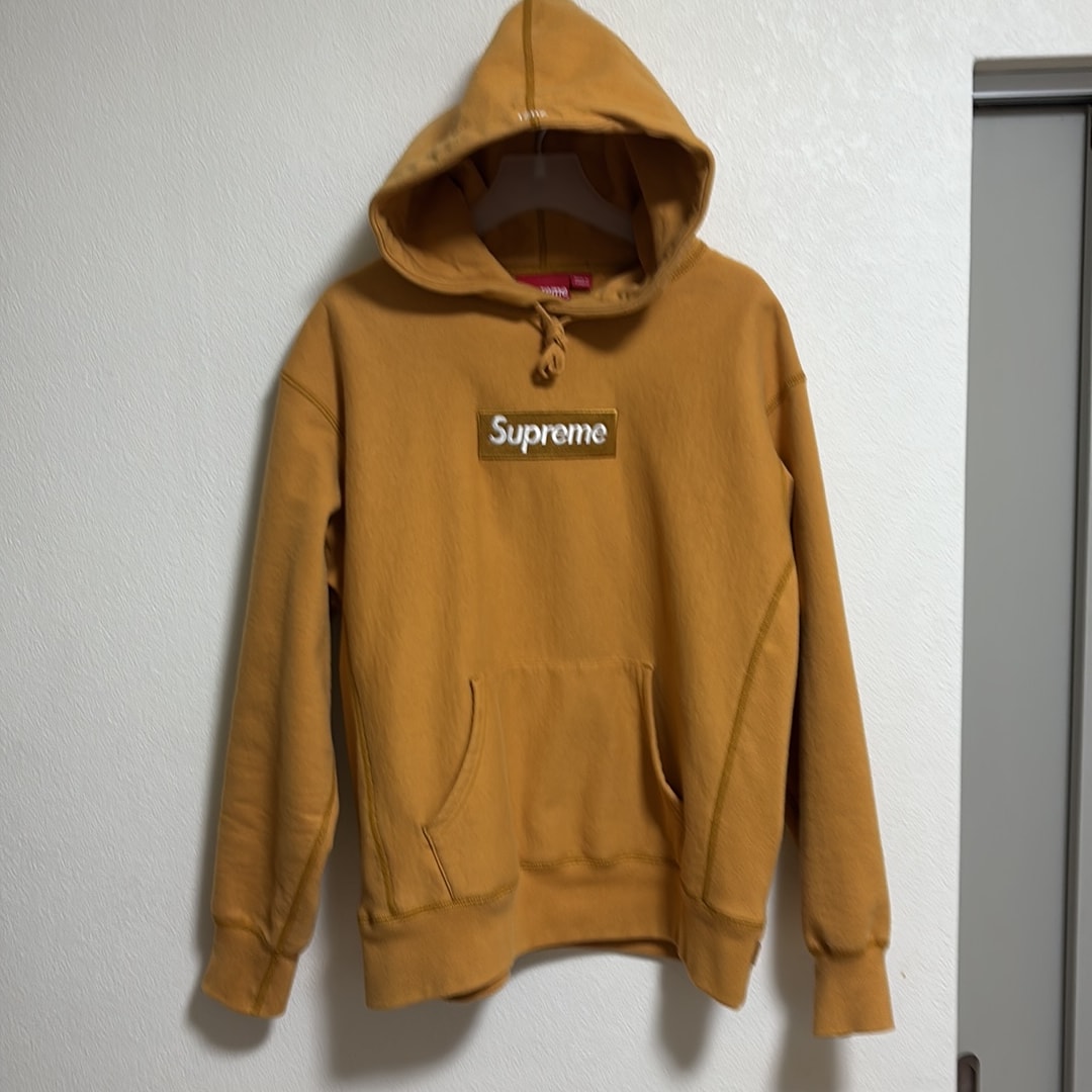 Supreme Box Logo Hooded Sweatshirt "Light Mustard" (21FW)