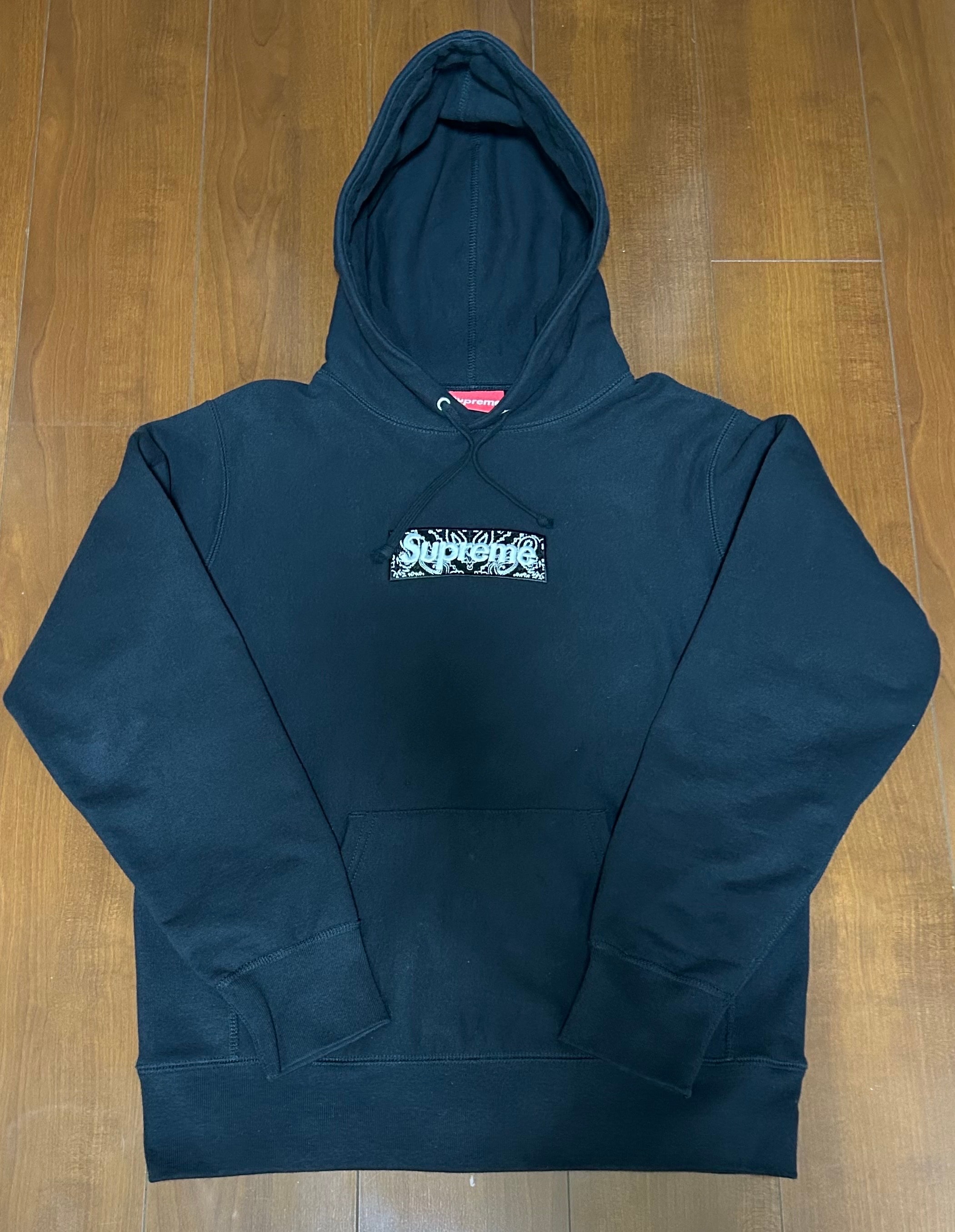 Supreme Bandana Box Logo Hooded Sweatshirt "Black"