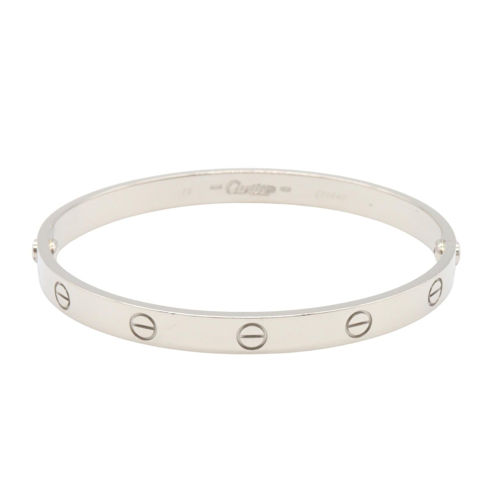 カルティエ CARTIER ラブブレス ブレスレット アクセサリー K18WG(ホワイトゴールド) レディース シルバー系 B6067600 【中古】