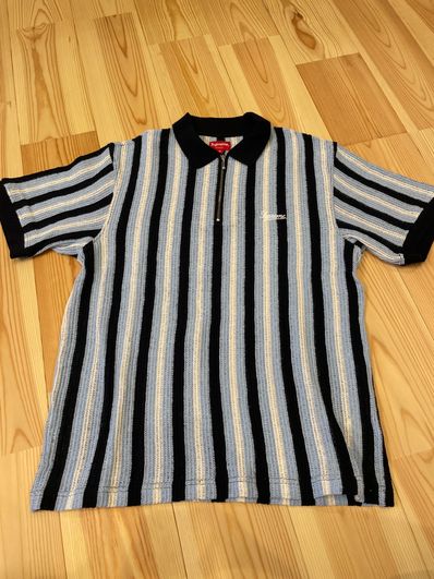 Supreme Open Knit Stripe Zip Polo Supreme Open Knit Stripe Zip Polo