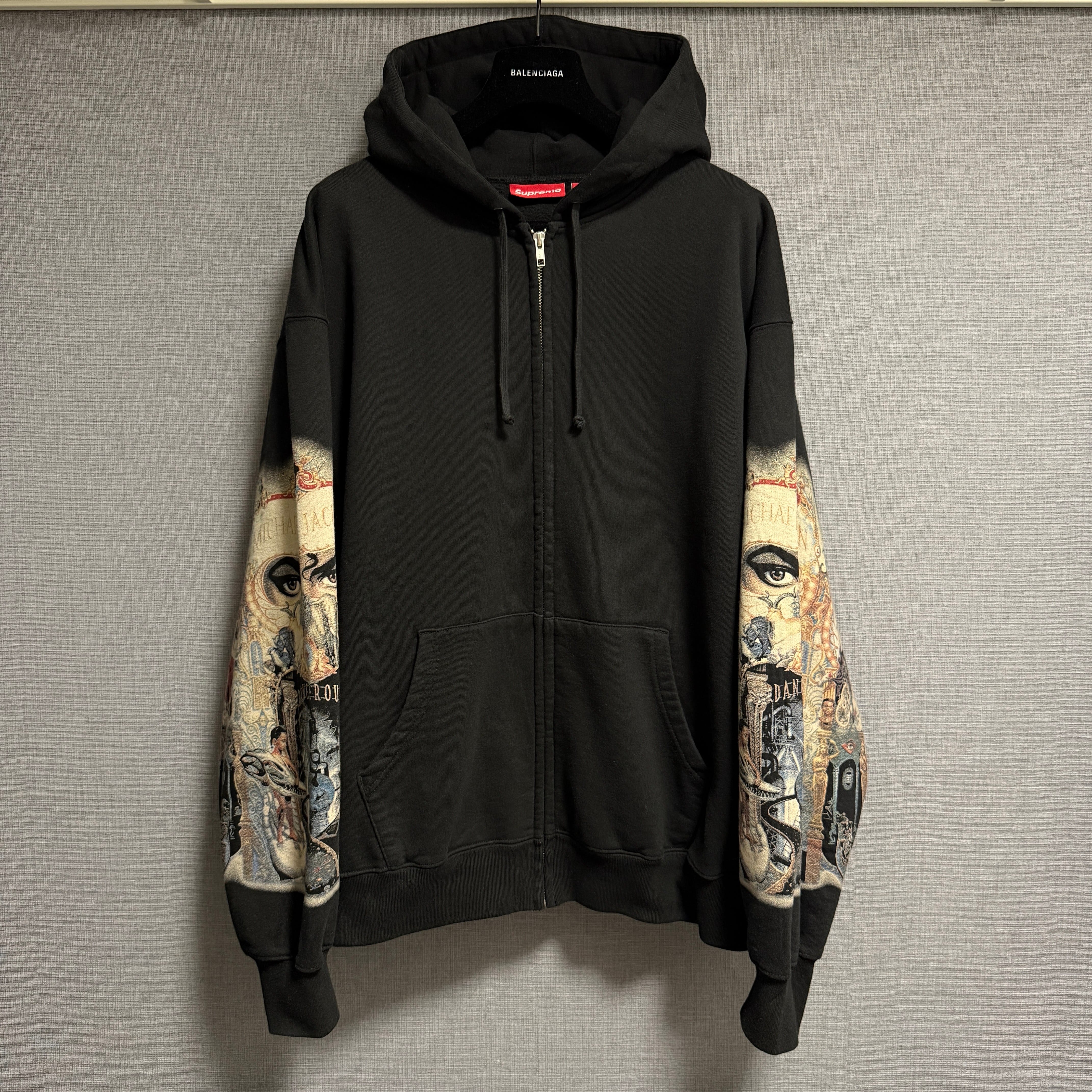 Supreme x Michael Jackson Dangerous Zip Up Hooded Sweatshirt "Black"