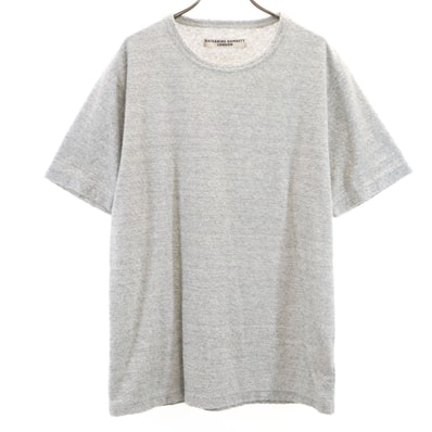 KATHARINE HAMNETT LONDON キャサリンハムネットロンドン 半袖 パイル地 Tシャツ XL グレー