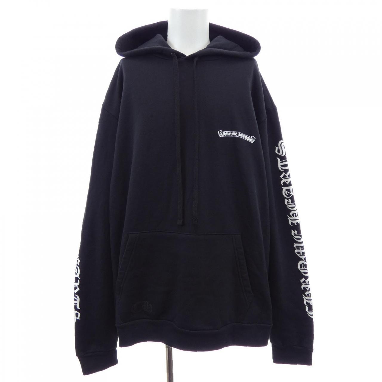 Chrome Hearts Back Scroll Label Logo Pullover Hoodie "Black"