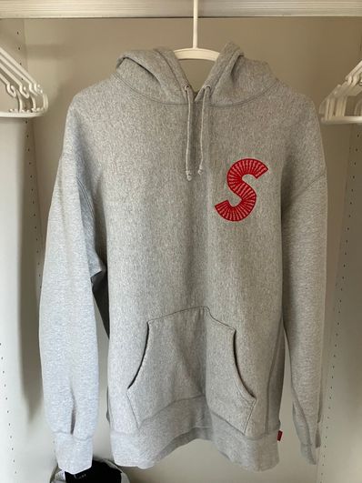 Supreme S Logo Hooded Sweatshirt "Heather Grey" (20FW)