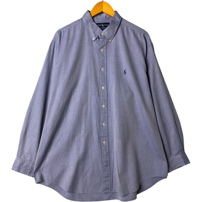 古着 ラルフローレン Ralph Lauren YARMOUTH ヘリンボーン 長袖 ボタンダウンシャツ メンズXL相当/eaa585494
