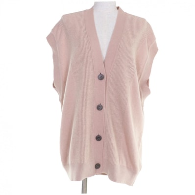 極美品 エルメス ベスト ピンクベージュ レディース 34 3H2706D1