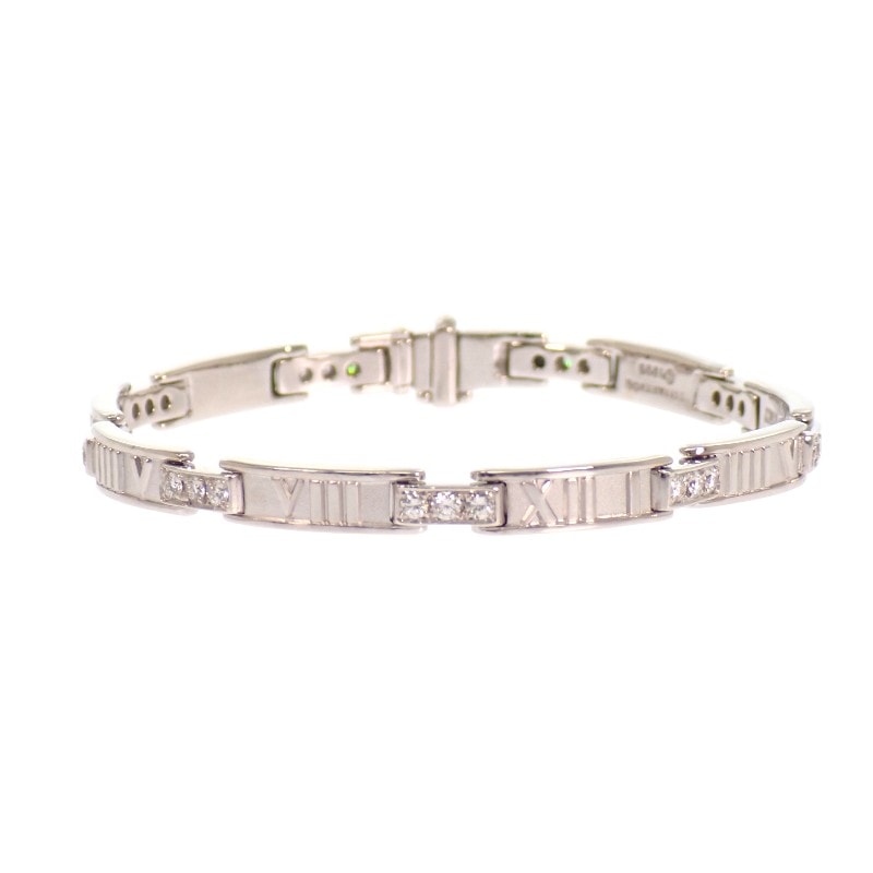 ティファニー TIFFANY&Co. アトラス ブレスレット K18ホワイトゴールド ダイヤモンド レディース【中古】【Aランク】