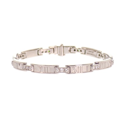 ティファニー TIFFANY&Co. アトラス ブレスレット K18ホワイトゴールド ダイヤモンド レディース【中古】【Aランク】
