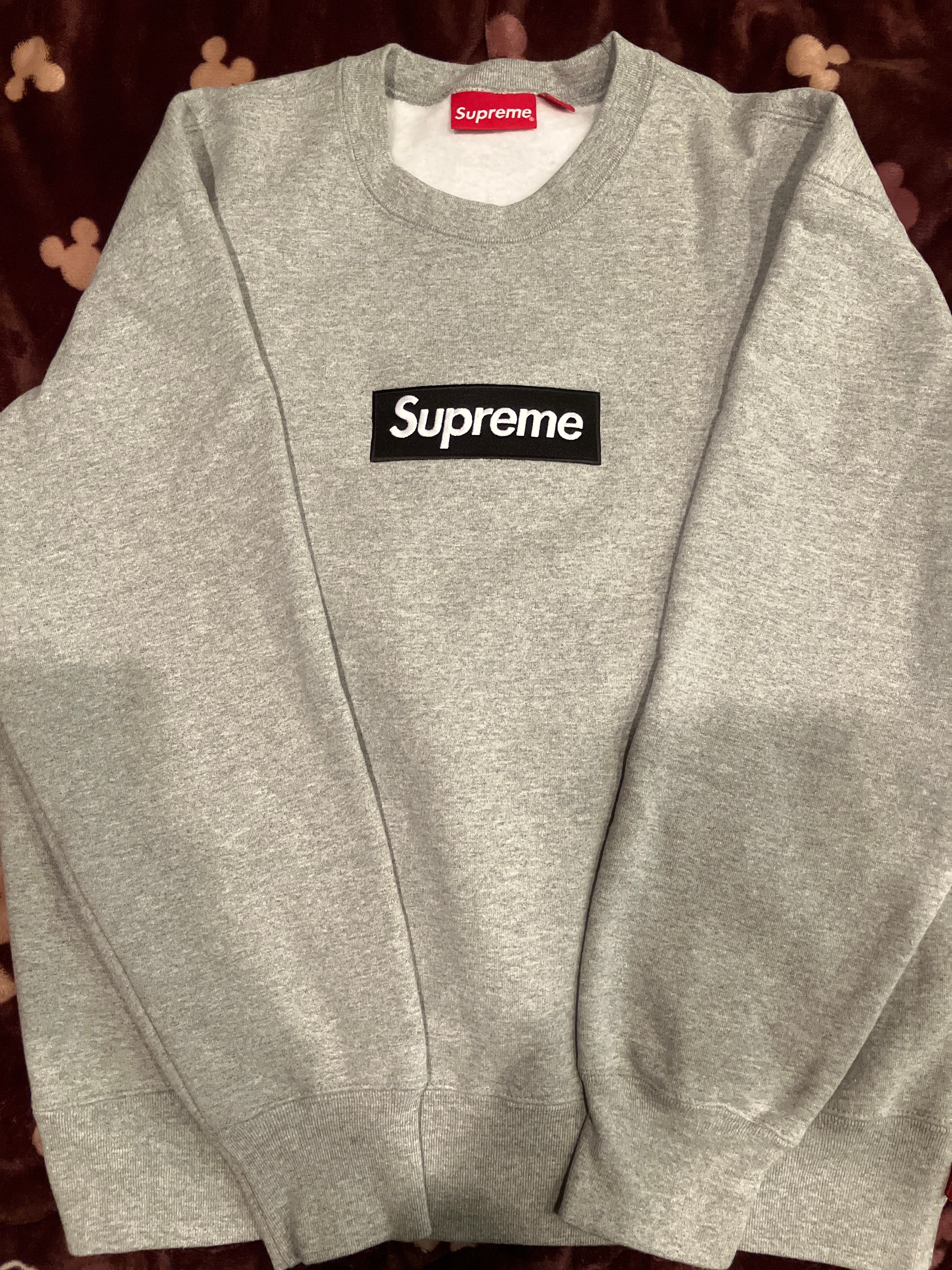 Supreme Box Logo Crewneck "Heather Grey" (22FW)