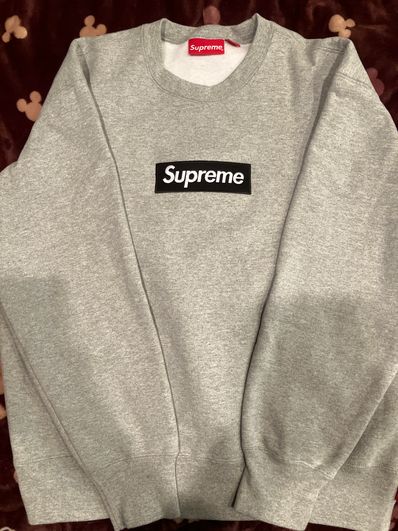 Supreme Box Logo Crewneck "Heather Grey" (22FW)