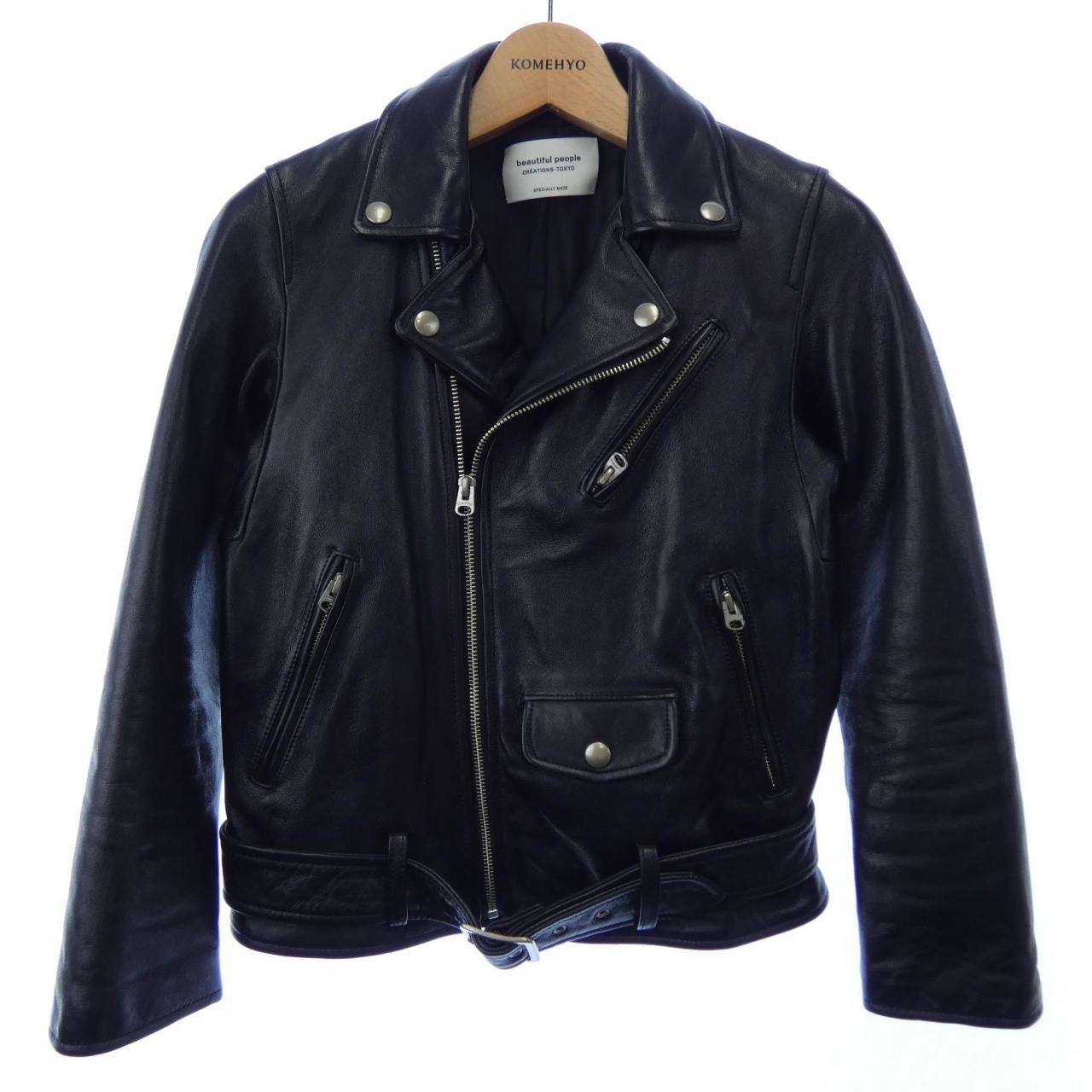 ビューティフルピープル beautiful people レザーライダースジャケット
