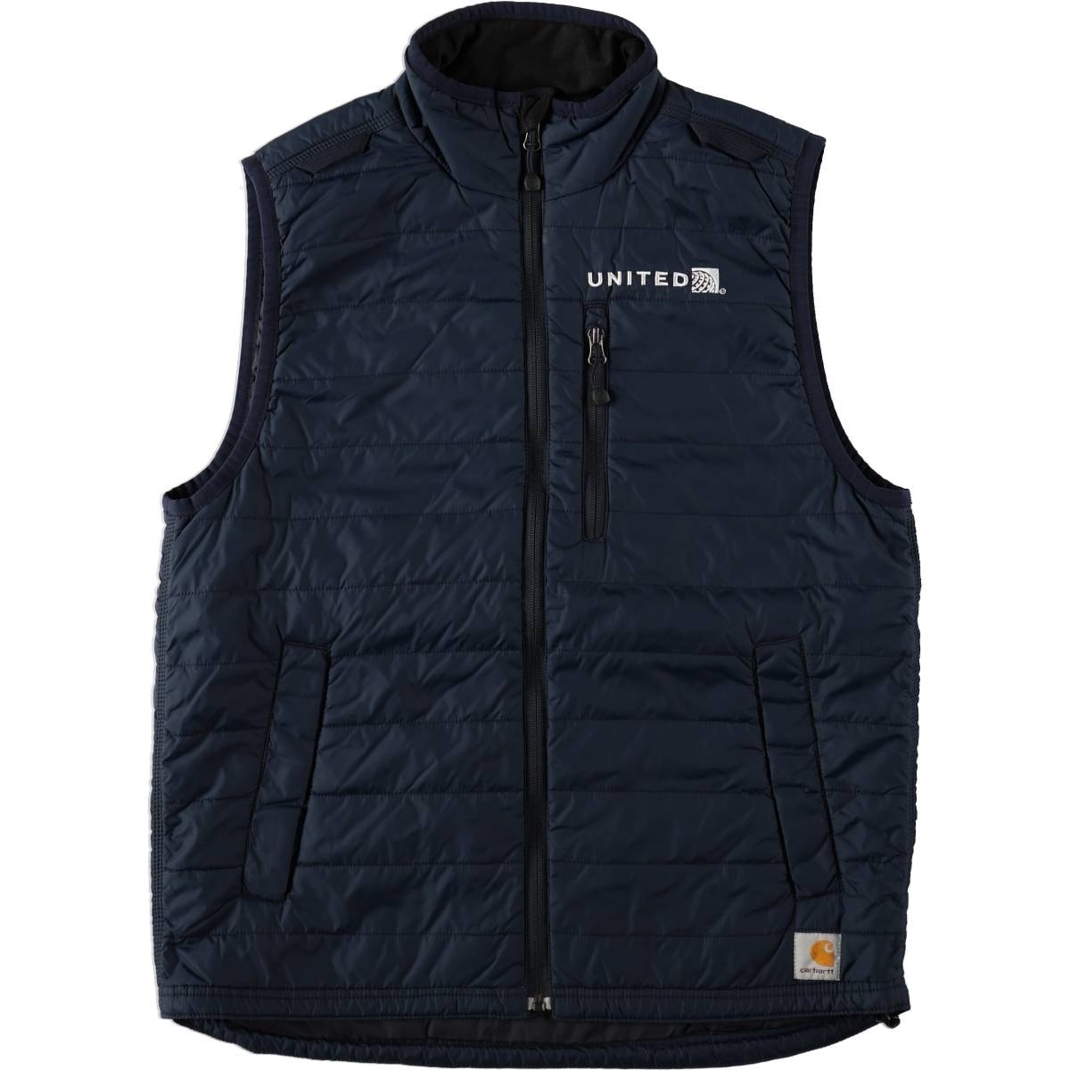 古着 カーハート Carhartt United Airlines ユナイテッド航空 アドバタイジング 中綿ベスト メンズM相当/eaa678882