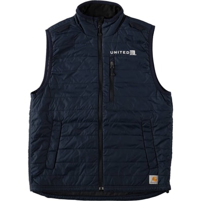 古着 カーハート Carhartt United Airlines ユナイテッド航空 アドバタイジング 中綿ベスト メンズM相当/eaa678882