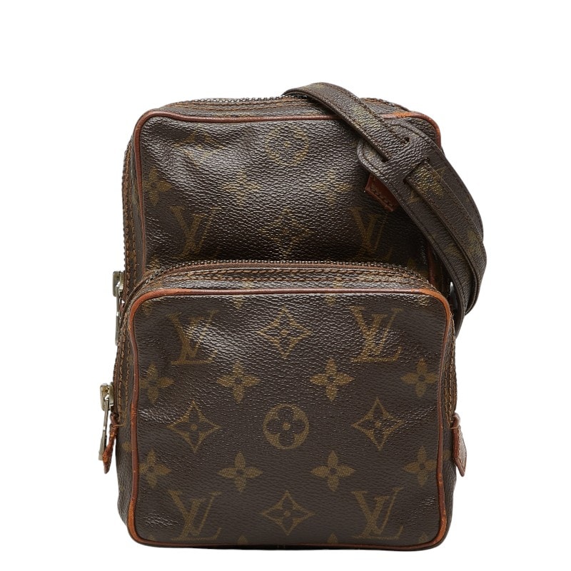 ルイ ヴィトン モノグラム ミニ アマゾン 斜め掛け ショルダーバッグ M45238 ブラウン PVC レザー レディース LOUIS VUITTON 【中古】
