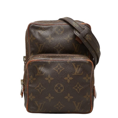 ルイ ヴィトン モノグラム ミニ アマゾン 斜め掛け ショルダーバッグ M45238 ブラウン PVC レザー レディース LOUIS VUITTON 【中古】