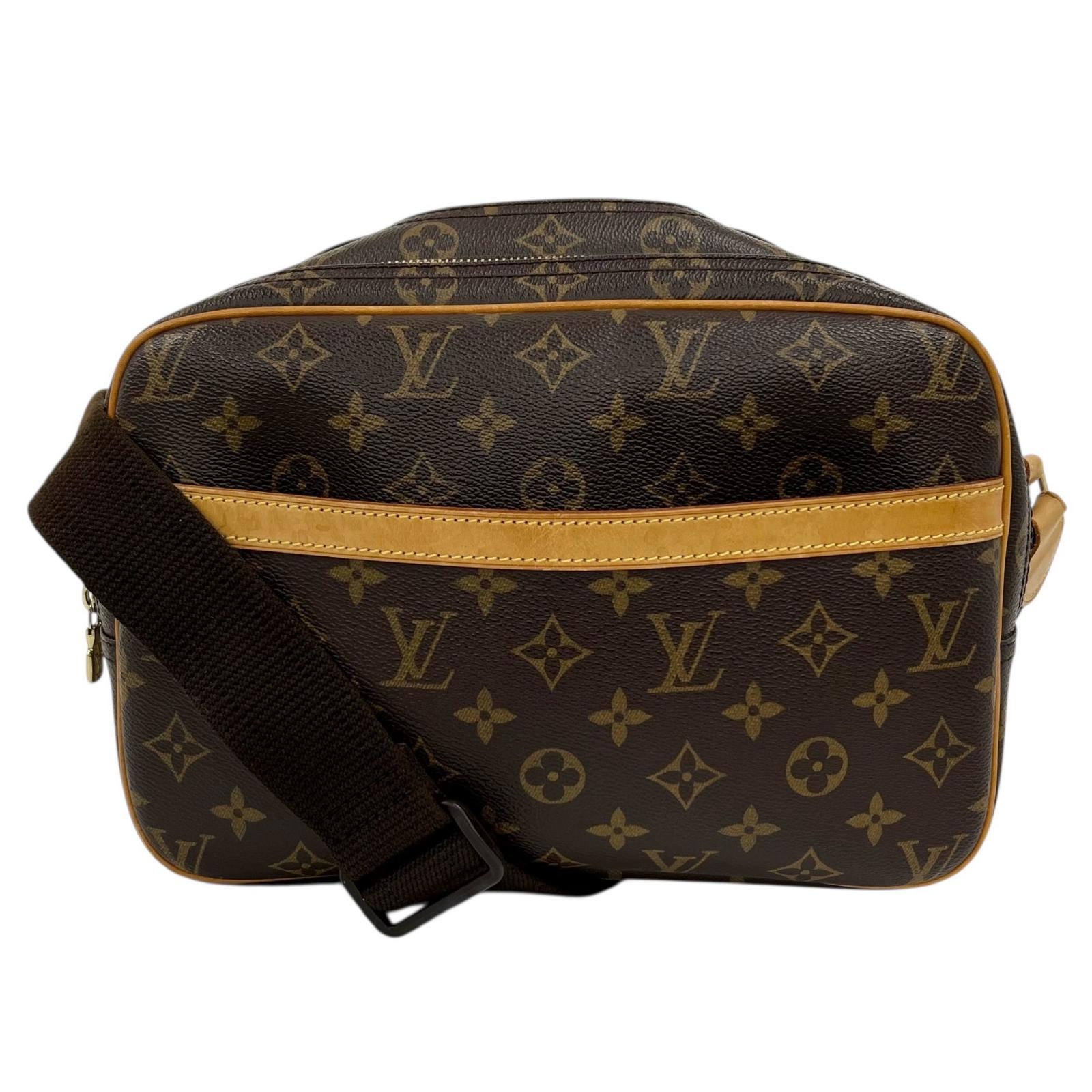 LOUIS VUITTON ルイ・ヴィトン リポーターPM M45254 ショルダーバッグ モノグラムキャンバス ブラウン レディース【中古】