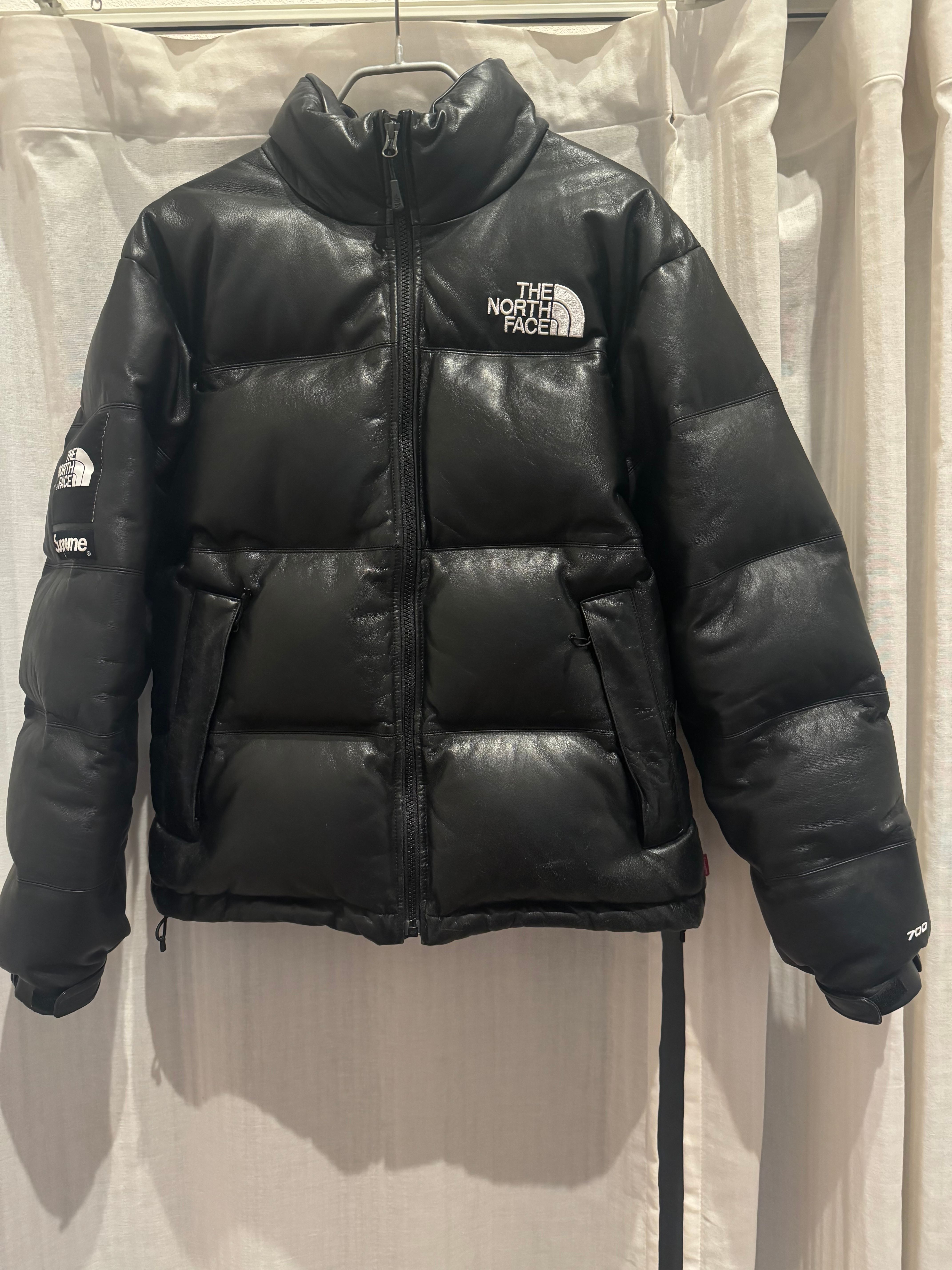 Supreme x The North Face Leather Nuptse Jacket "Black"