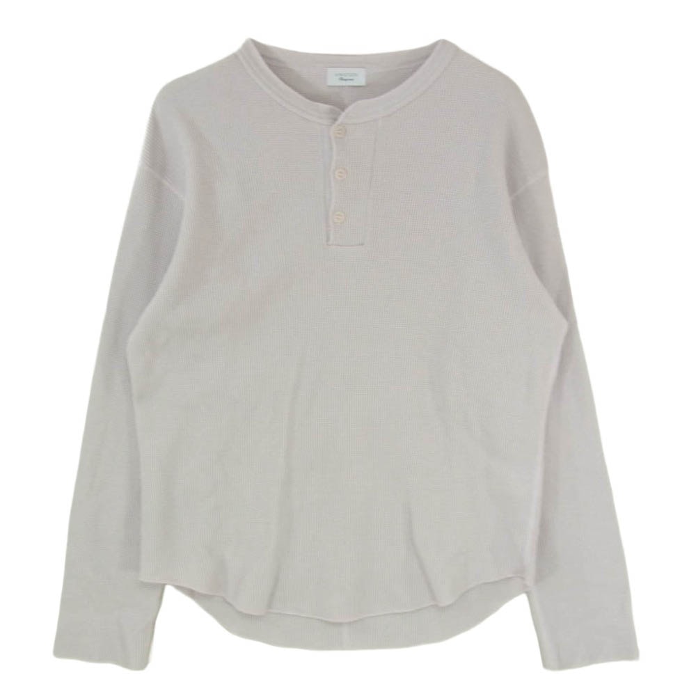UNUSED アンユーズド US2539 Long-sleeve henry neck waffle T-shirt ロングスリーブ ヘンリーネック ワッフル 長袖 Tシャツ カットソー ピンクグレー系 2【中古】