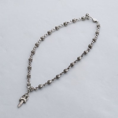 Chrome Hearts Dagger Crossball Chain Necklace "Silver"