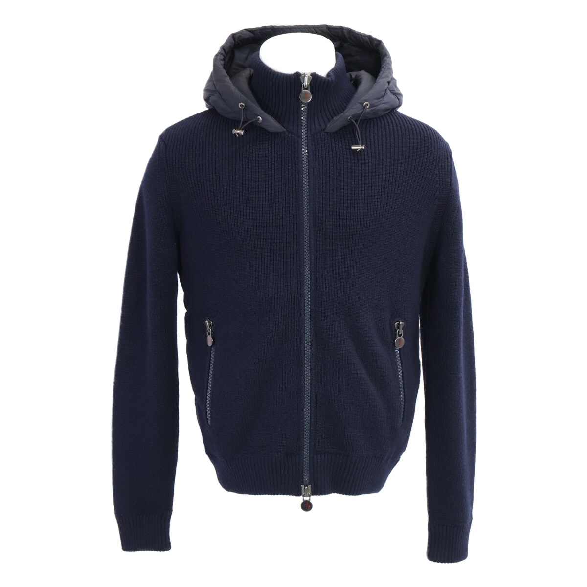 モンクレール B20919413500 MAGLIONE TRICOT CARDIGAN ニット/ナイロン切替 フーディダウンジャケット M