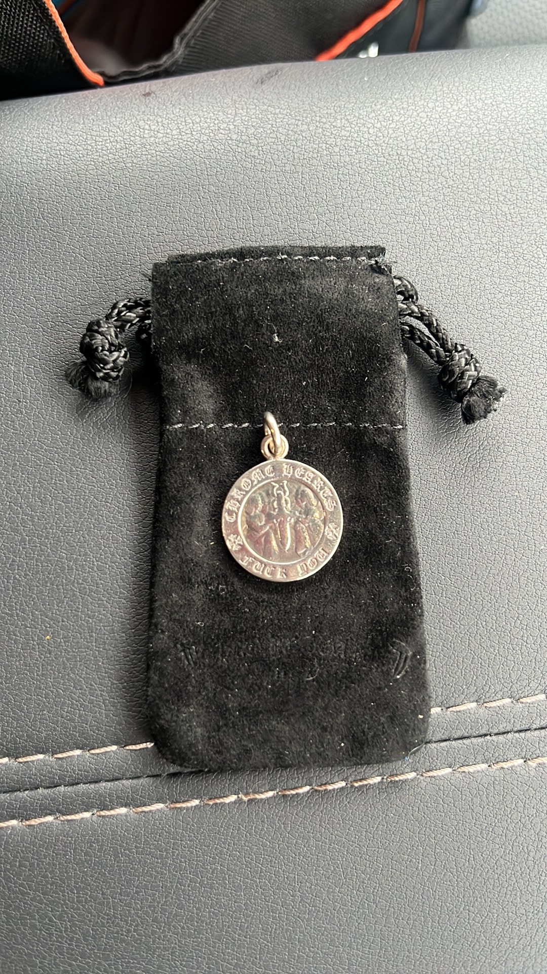 Chrome Hearts Angel Medal Charm Fuck You "Silver"