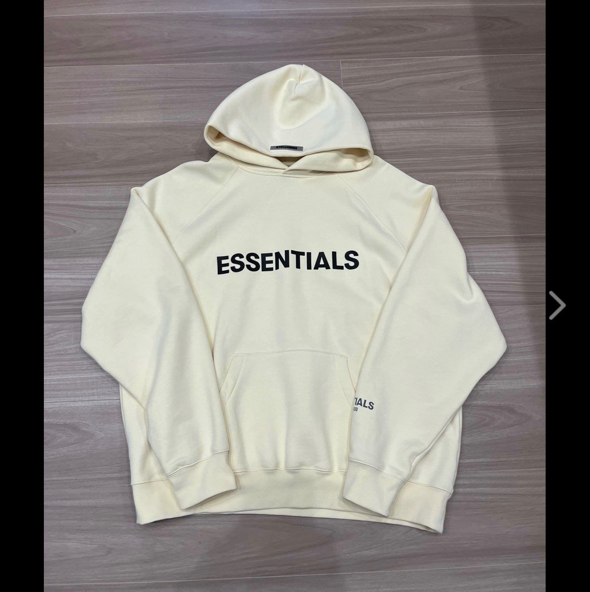 FEAR OF GOD ESSENTIALS 3D Silicon Applique Pullover Hoodie "Butter Cream"