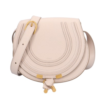 クロエ Marcie マーシースモールサドルバッグ ショルダーバッグ レザー CHC22AS680I31 ベージュ レディース Chloe 中古
