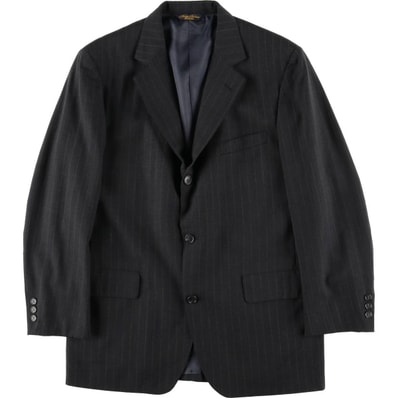 古着 80~90年代 ブルックスブラザーズ Brooks Brothers MAKERS ストライプ柄 ウールテーラードジャケット USA製 メンズM相当/eaa459822