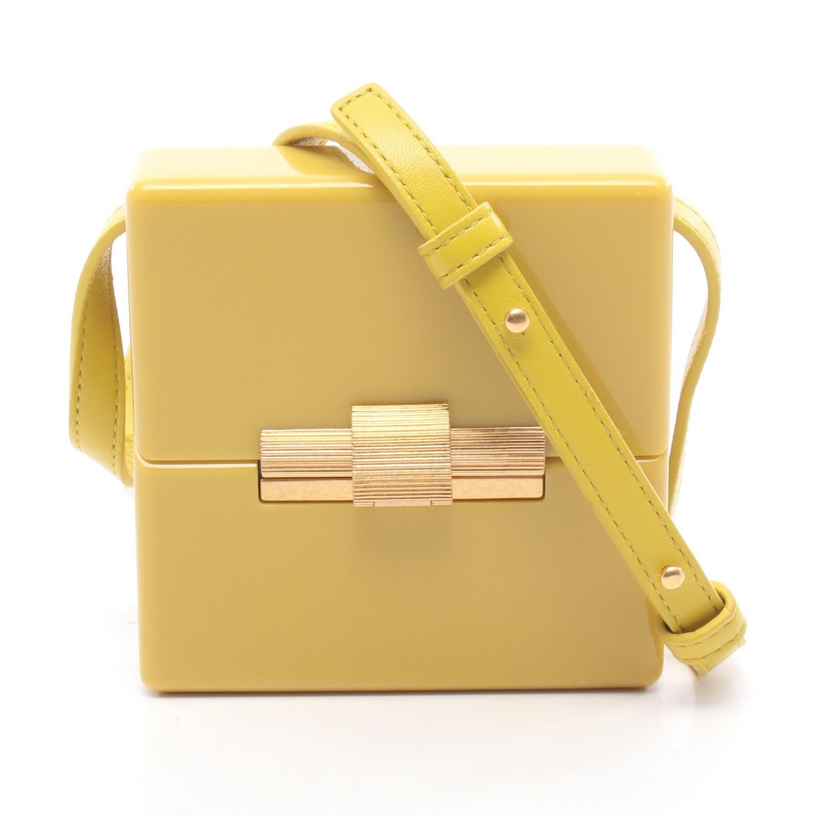 ボッテガヴェネタ BOTTEGA VENETA デイジー ミニボックス ショルダーバッグ バッグ レザー プラスチック レディース イエロー系 【中古】