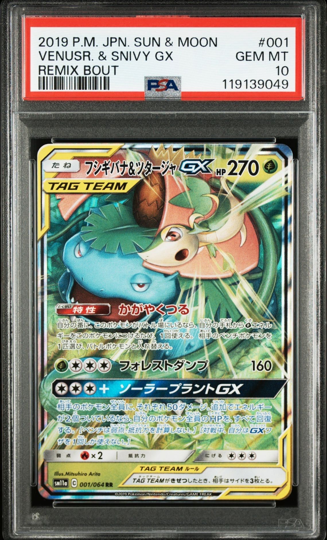 フシギバナ&ツタージャGX RR [SM11a 001/064](強化拡張パック「リミックスバウト」)