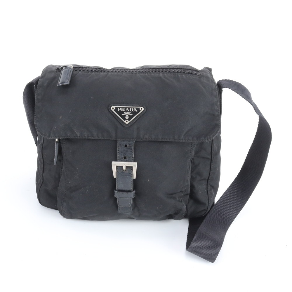 プラダ テスート ナイロントライアングルロゴショルダーバッグ