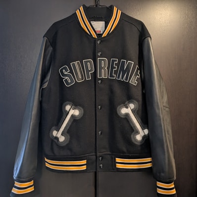 Supreme Bone Varsity Jacket "Black"