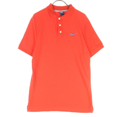 美品 NIKE ナイキ スウッシュ 半袖 ポロシャツ L レッド