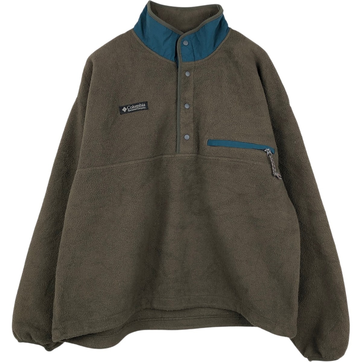 古着 コロンビア Columbia ハーフスナップ フリースプルオーバー USA製 メンズL相当/eaa655331