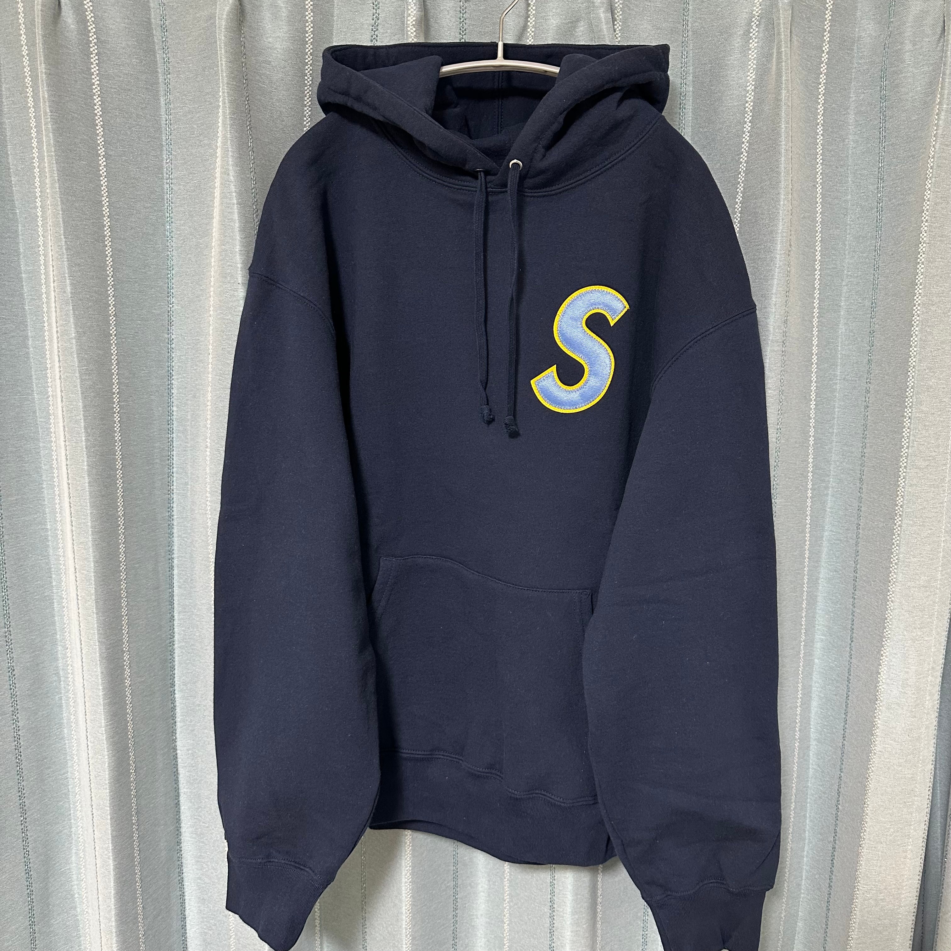 Supreme S Logo Hooded Sweatshirt "Navy"